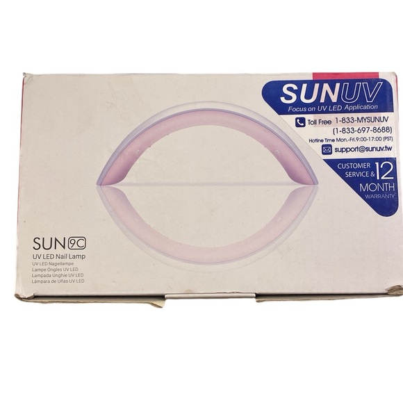 SUNUV SUN 9C 2 IN 1 LED UV LAMP NAIL LAMP CURING 2XS FASTER 18 LED EUC IN BOX - Picture 2 of 16